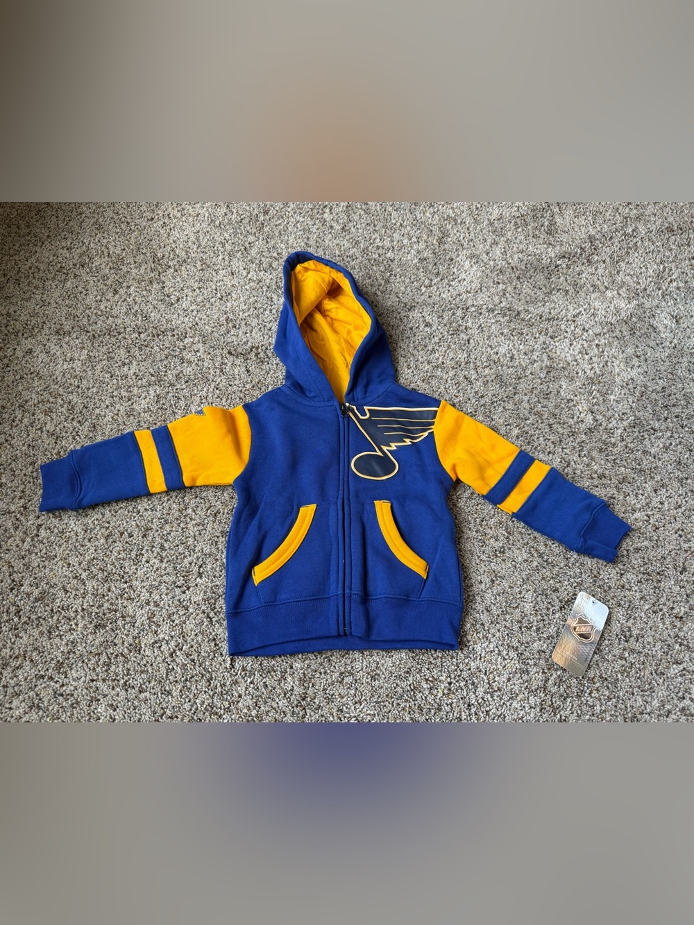NWT NHL St. Louis Blues Hockey Toddler Color Block Zip Up Jacket — Size 2T